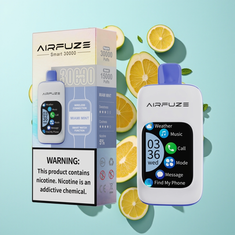 AirFuze Smart 30000 Puffar Disposable Pod med Touchskärm  Typ-C