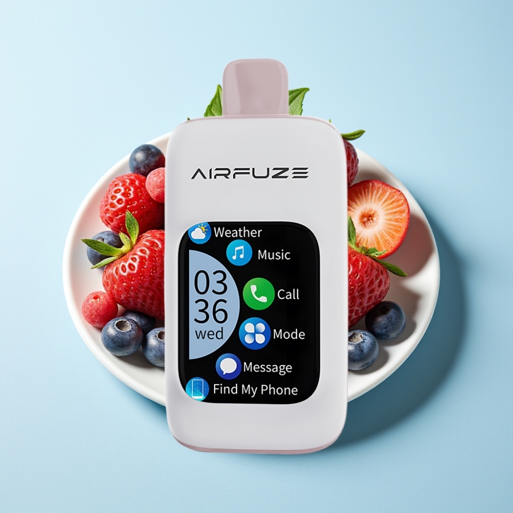 AirFuze Smart 30000 Puffs Berryspräng Disposable Pod med 5 Nikotin  Touchskärm