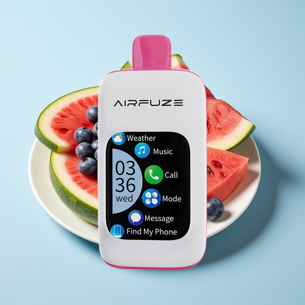 AirFuze Smart 30000 Puffs Disposable Pod 201 TFT Touch Skärm Blåbär Vattenmelon