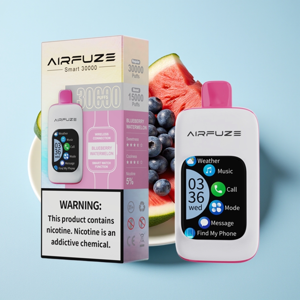AirFuze Smart 30000 Puffs Disposable Pod 201\ TFT Touch Skärm Blåbär Vattenmelon