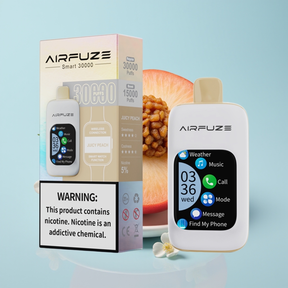 AirFuze Smart 30000 Puffs Disposable Pod Touch TFT Juicy Peach