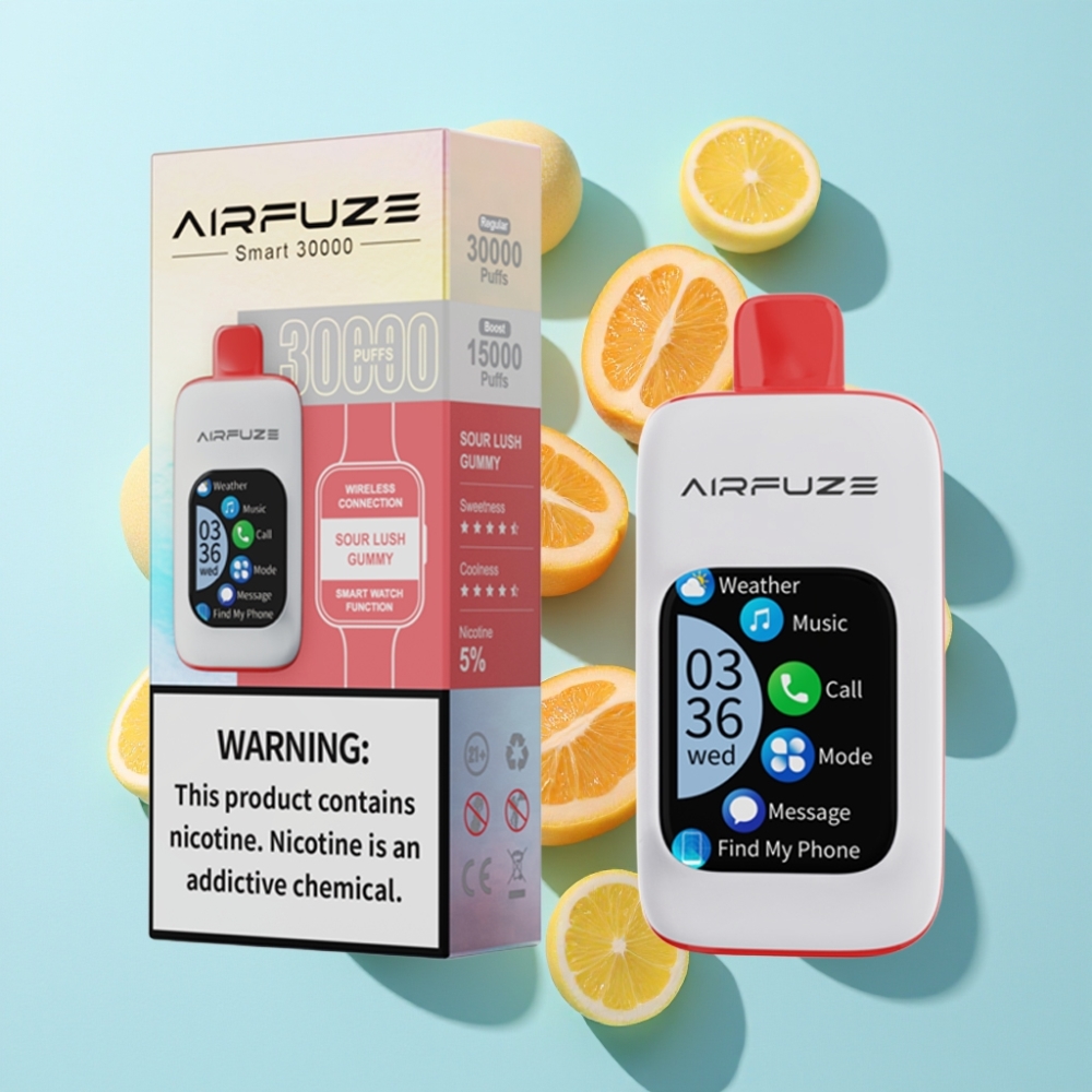 AirFuze Smart 30000 Puffs Touch TFT Type-C Sour Lush Gummy