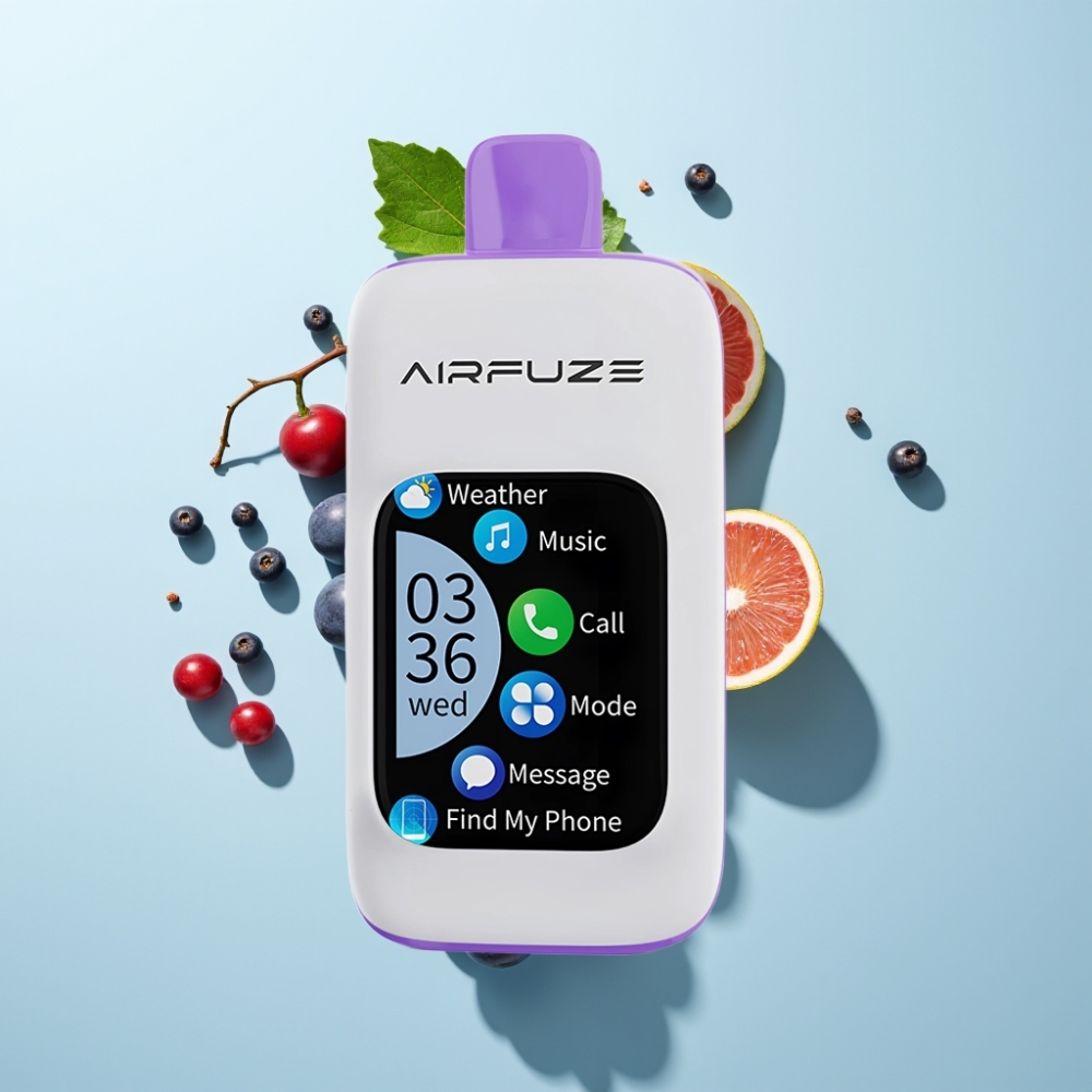 AirFuze Smart Pro 40000 Puffs Smart Touch Skärm Trådlös Musik Grape Burst