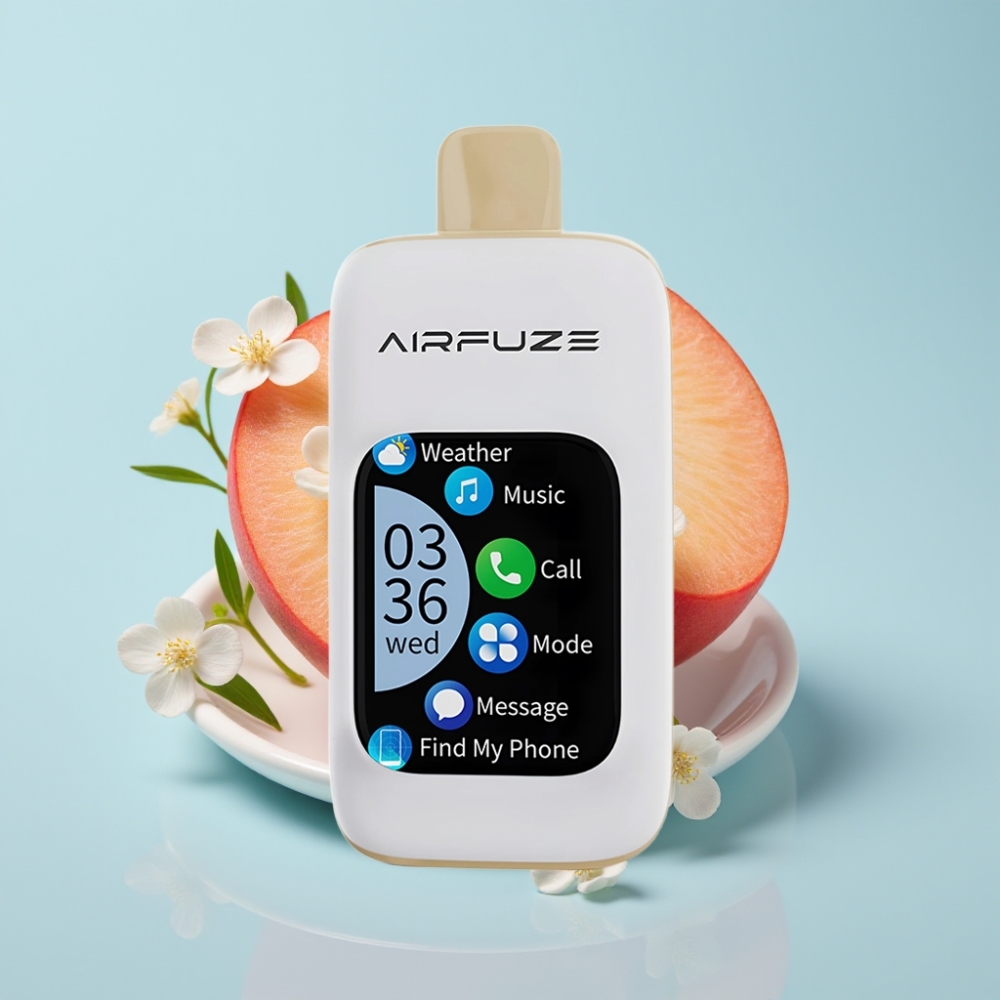 Airfuze Smart Pro 40000 Puffs 20ml Laddningsbar Musikintegring Tre Lägen Juicy Peach