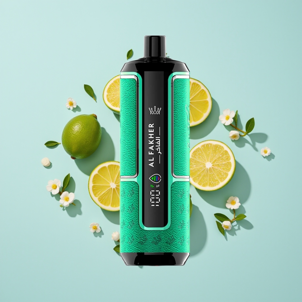 Al Fakher Crown Bar 15K Hypermax Engångs Vape Kit Citron Lime