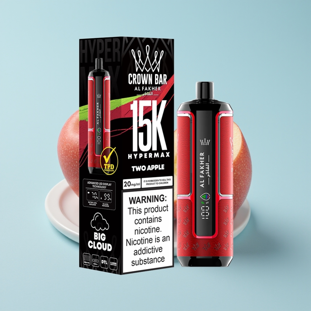 Al Fakher Crown Bar 15K Hypermax Engångs Vape med 22ml och Type-C