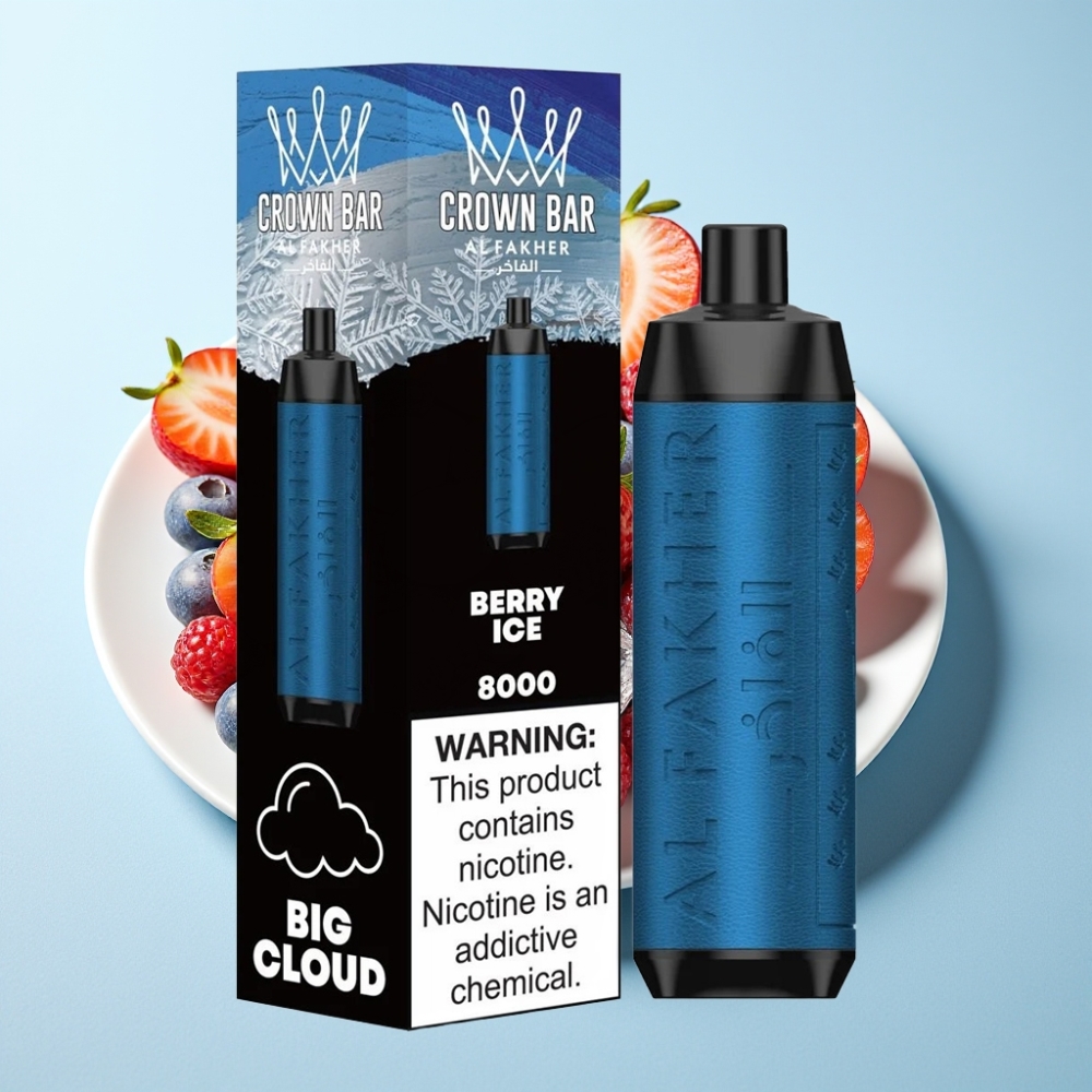 Al Fakher Crown Bar 8000 Crystal Disposable Vape Berry Is med 18ml  600mAh
