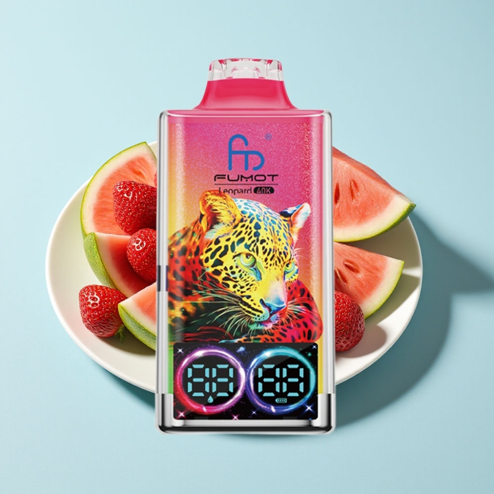 Fumot Leopard 40K E-cigarett med Jordgubb Vattenmelon Dual Mesh  Typ-C-laddning
