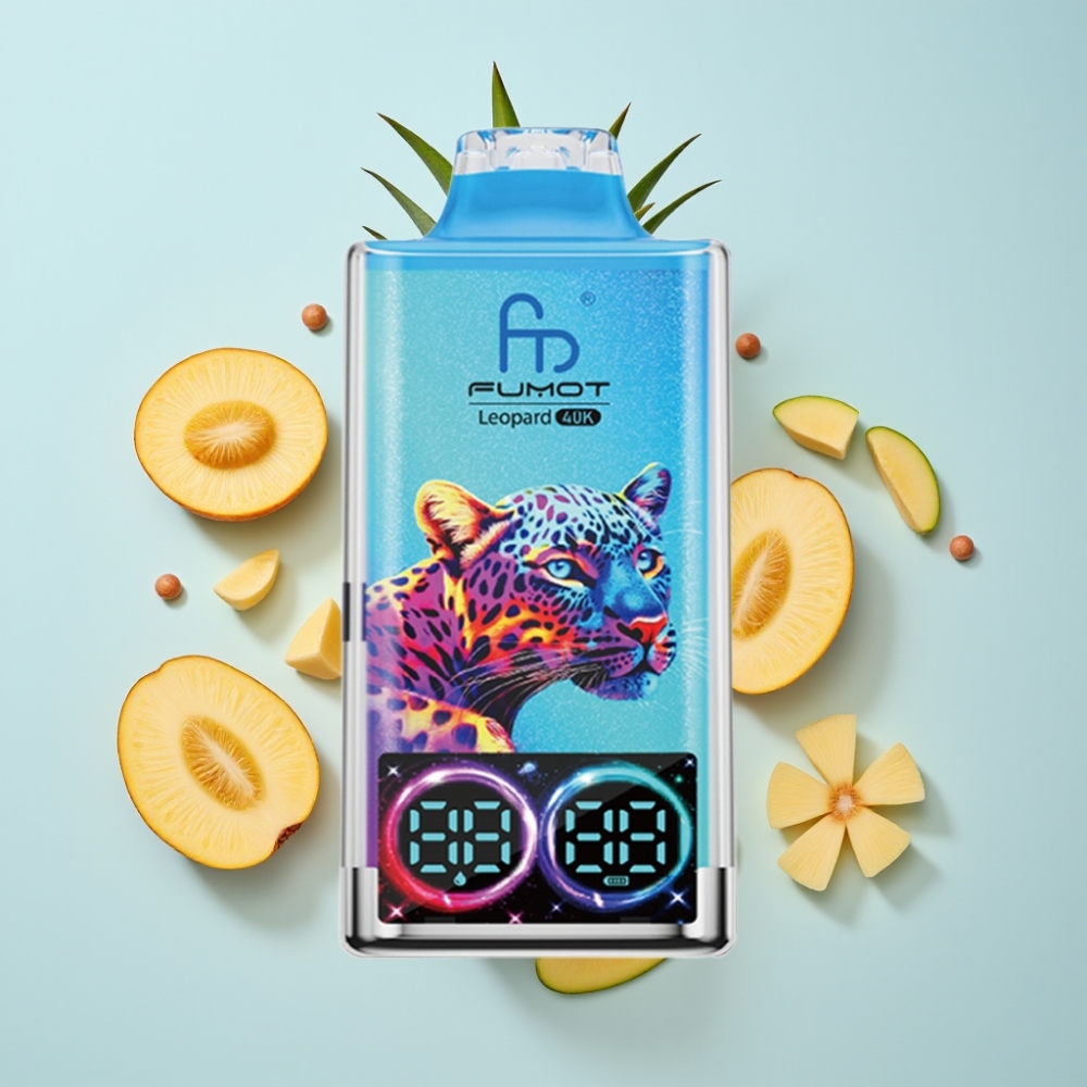 Fumot Leopard 40K Puffs Disposable Vape Dual Mesh Type-C Peachy Mango Pineapple