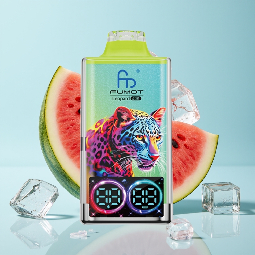 Fumot Leopard 40K Puffs Disposable Vape Vattenmelon Is Dual Mesh Typ-C