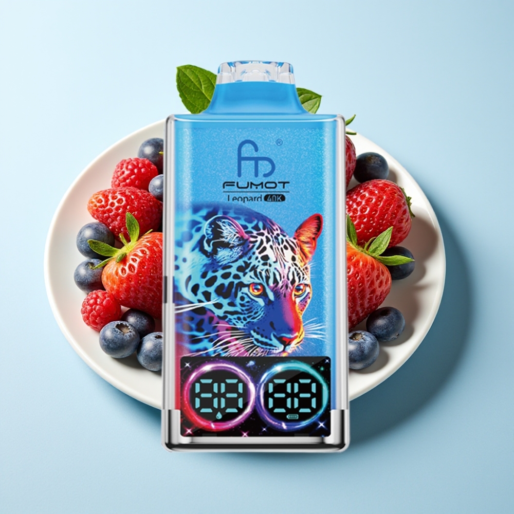 Fumot Leopard 40K Puffs Dual Mesh Digital Display Mixed Berries