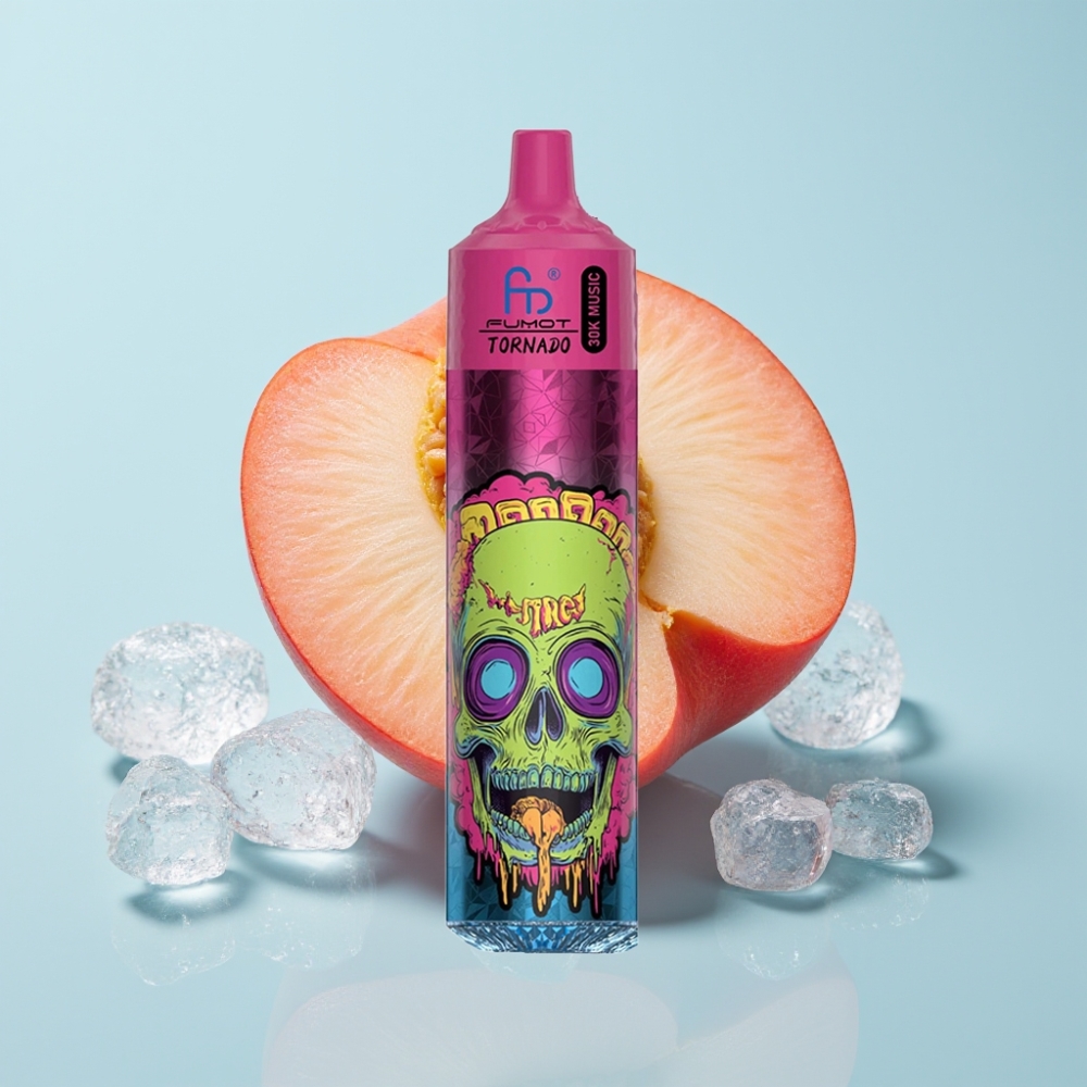 Fumot RandM Tornado 30000 Puffs 30mL 5 Mesh Peachsus Ice