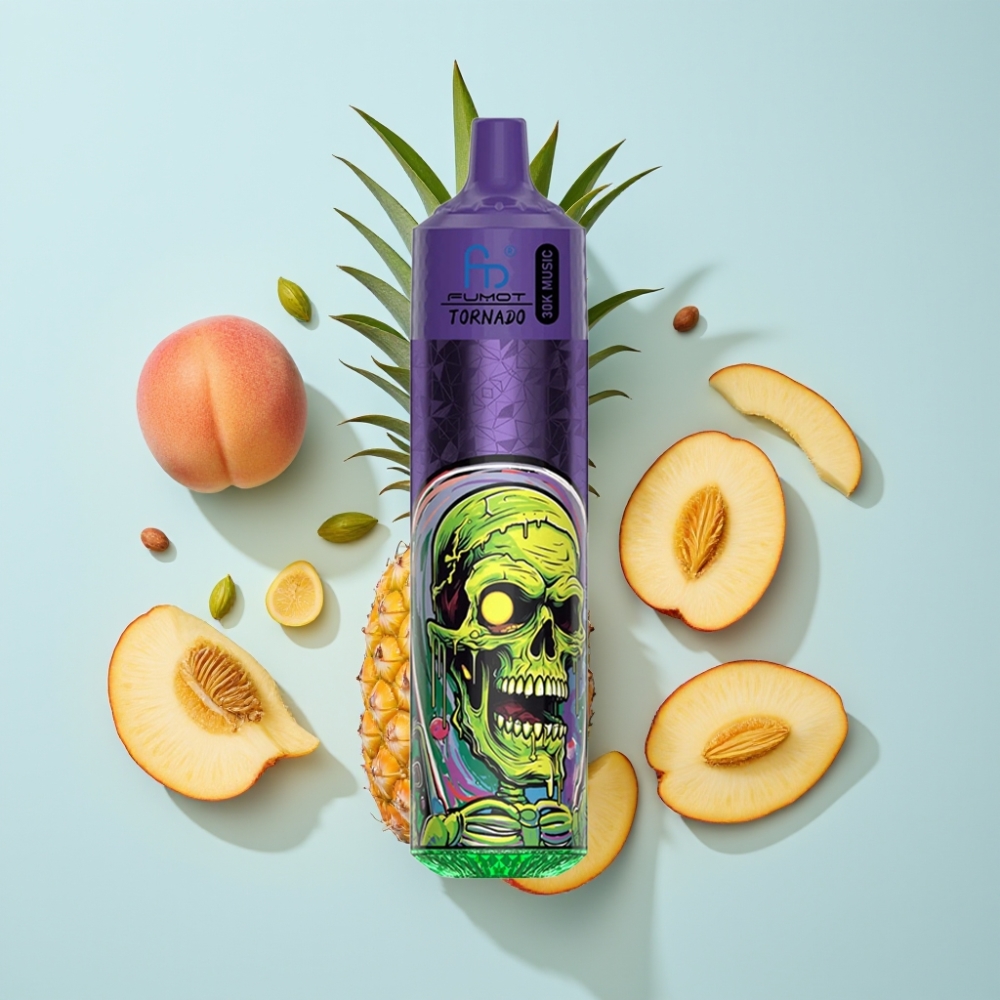 Fumot RandM Tornado 30000 Puffs 30mL 5 Mesh Peachy Mangö Ananas