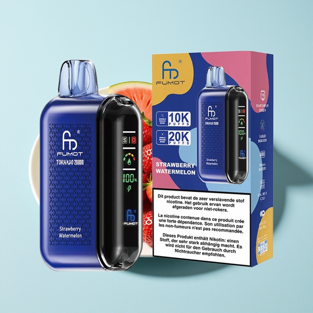 Fumot Tornado 20000 Puffar Dual Mesh Coil 20ml E-vätska Smart Display