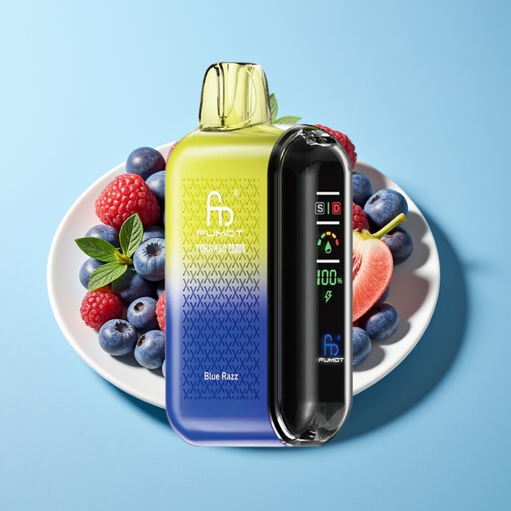 Fumot Tornado 20000 Puffs Dual Mesh 20ml Blå Razz