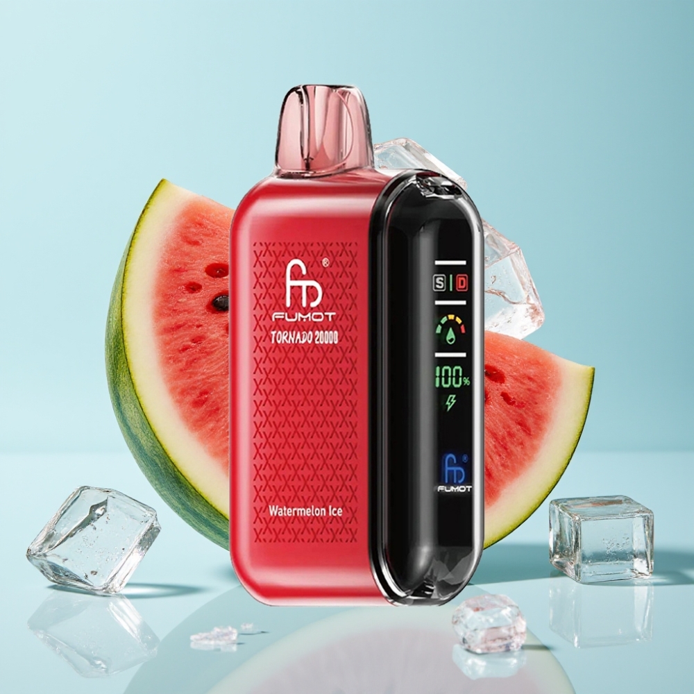 Fumot Tornado 20000 Puffs Dual Mesh Coil 20ml Smart Display Watermelon Is
