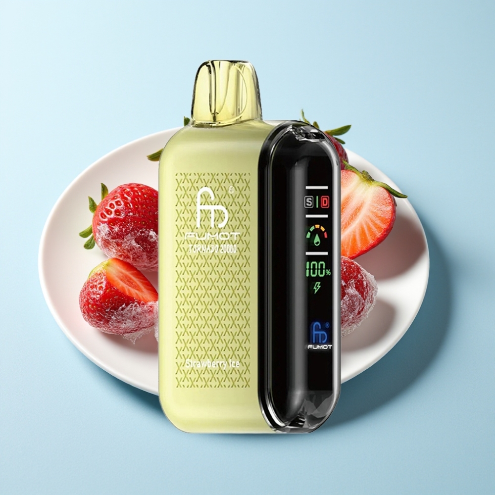 Fumot Tornado 20000 Puffs Dual Mesh Coil Smart Display Jordgubb Is