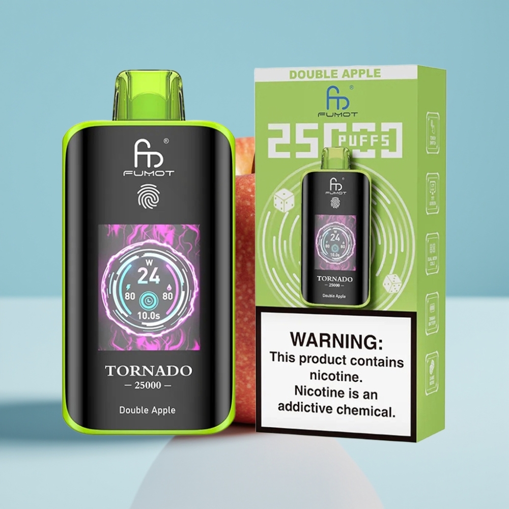 Fumot Tornado 25000 Puff HD Skärm 20ml Dubbel Äpple