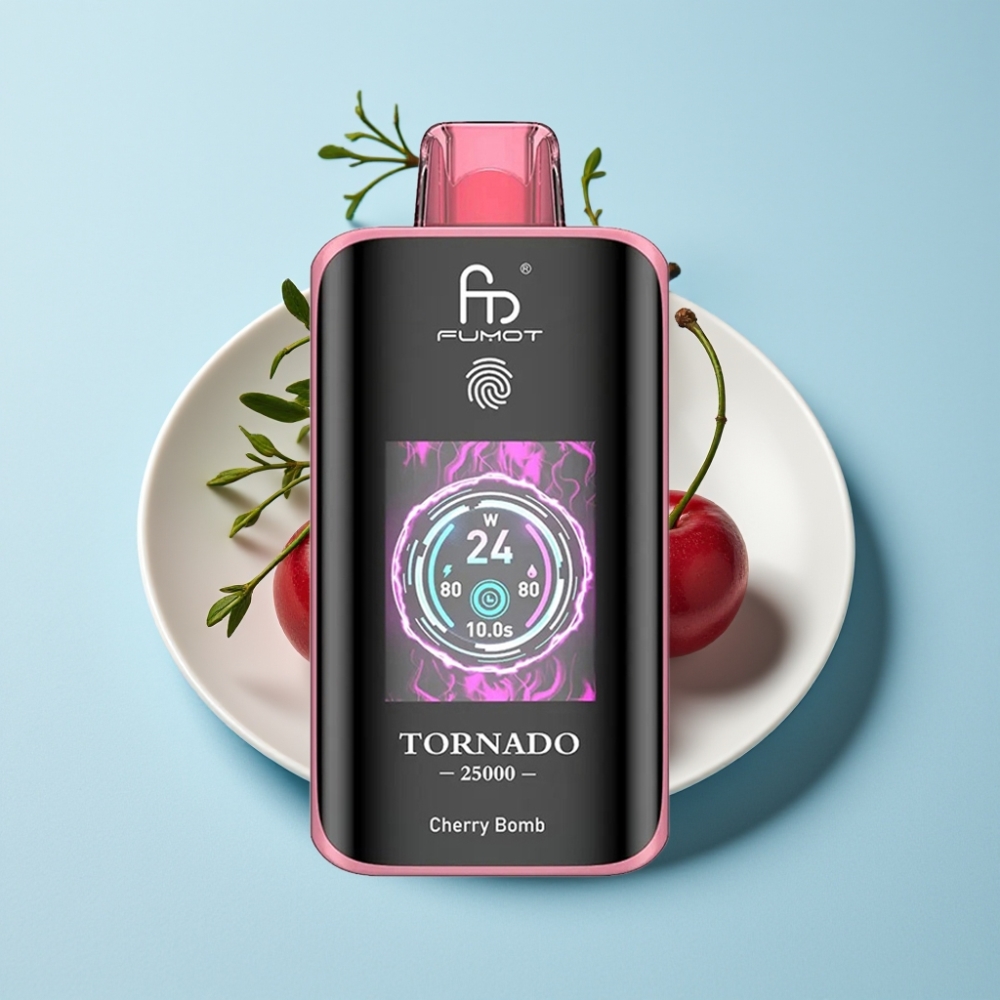 Fumot Tornado 25000 Puff HD Skärm 700mAh Type-C Körsbärsbomb
