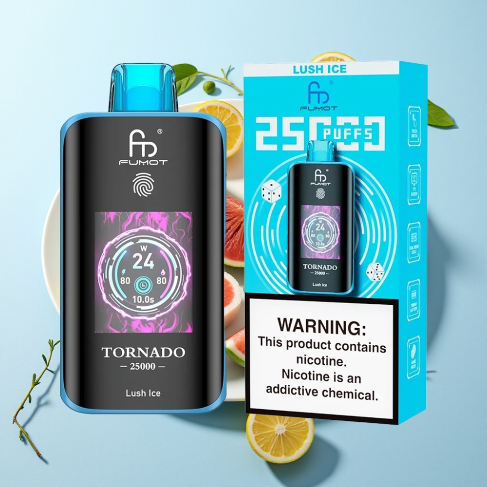 Fumot Tornado 25000 Puff HD Skärm 700mAh Type-C Lush Ice