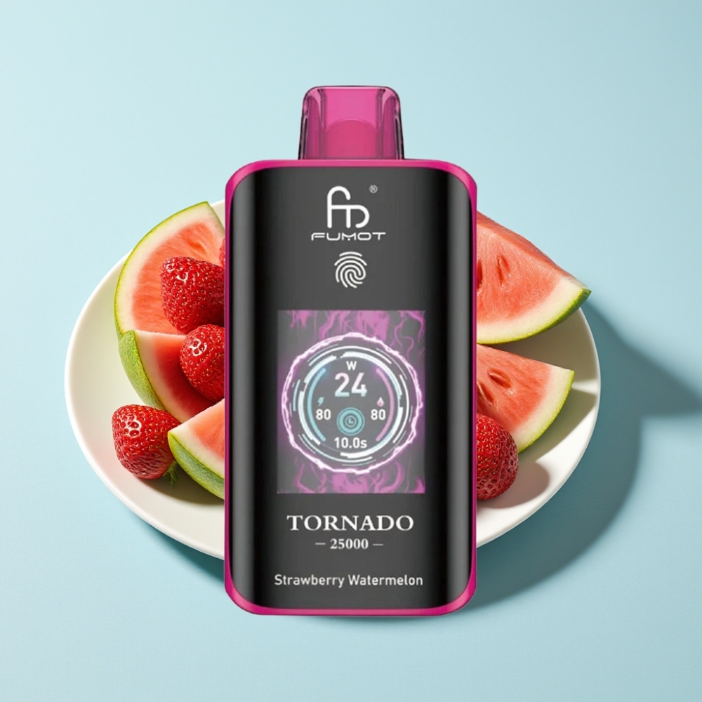 Fumot Tornado 25000 Puffs HD Skärm 20ml Jordgubb Vattenmelon