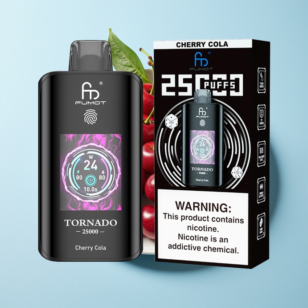 Fumot Tornado 25000 Puffs HD Skärm 20ml KirschCola