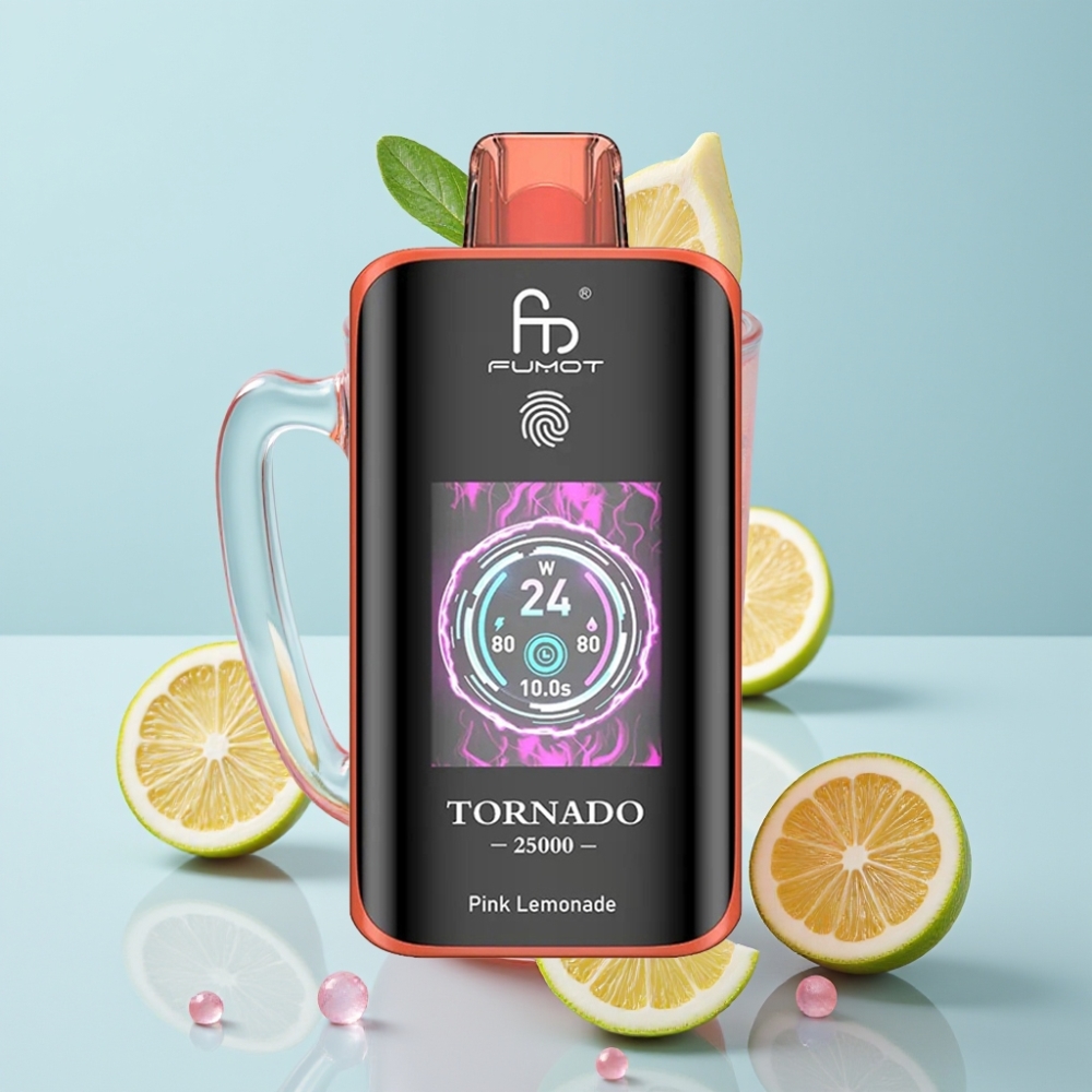 Fumot Tornado 25000 Puffs HD Skärm 20ml Pink Lemonade