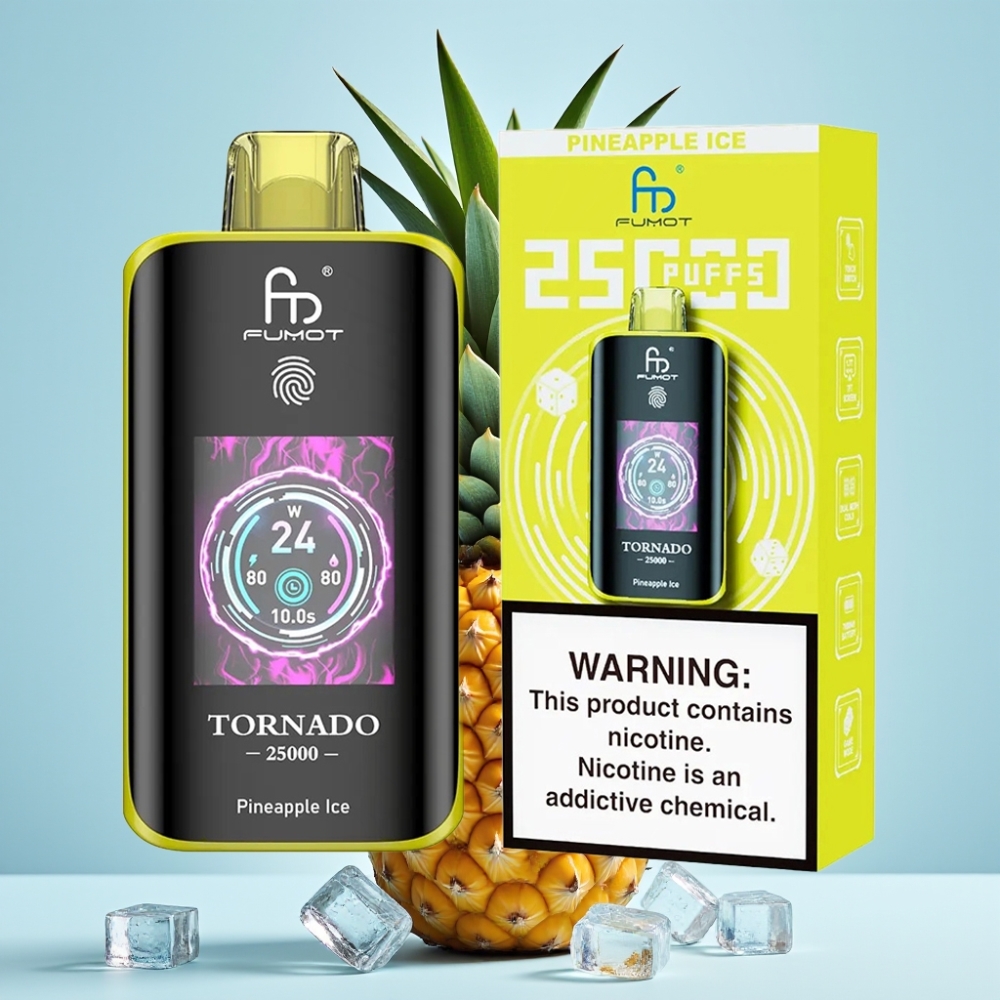 Fumot Tornado 25000 Puffs HD Skärm 700mAh Ananas Is