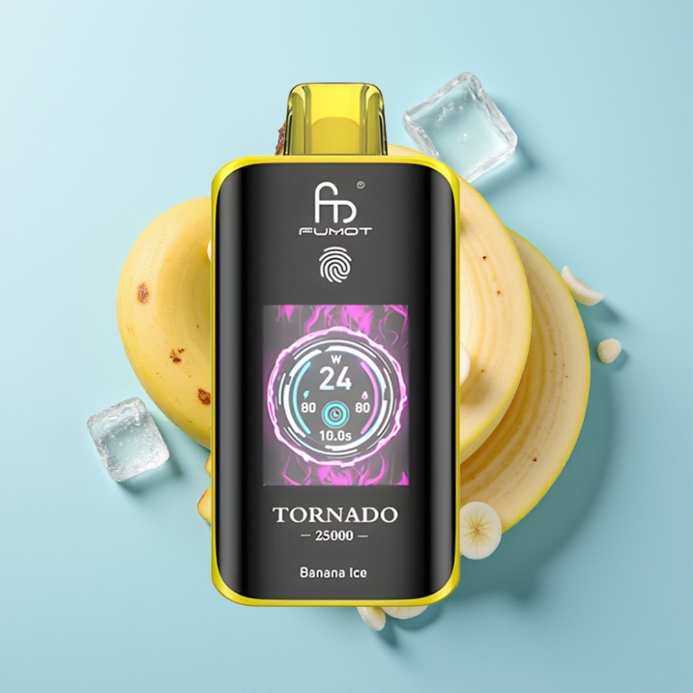 Fumot Tornado 25000 Puffs HD Skärm 700mAh Banan Is