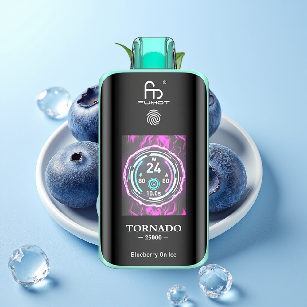 Fumot Tornado 25000 Puffs HD Skärm 700mAh Blåbär På Is