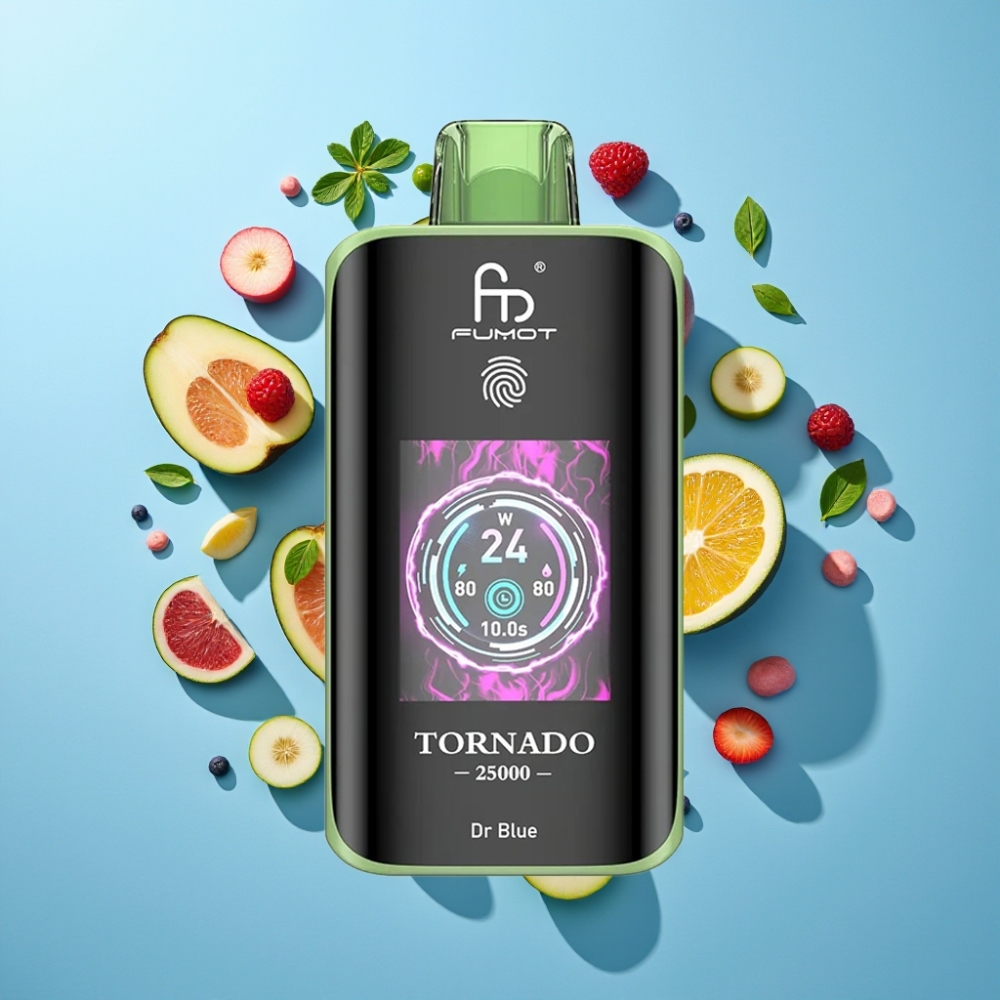 Fumot Tornado 25000 Puffs HD Skärm 700mAh Dr Blue