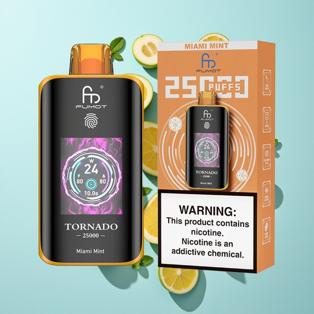Fumot Tornado 25000 Puffs HD Skärm 700mAh Miami Mint