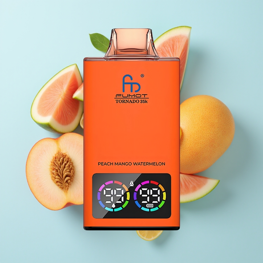 Fumot Tornado 35000 Dual Mesh Snabb Laddning RGB Peach Mango Vattenmelon