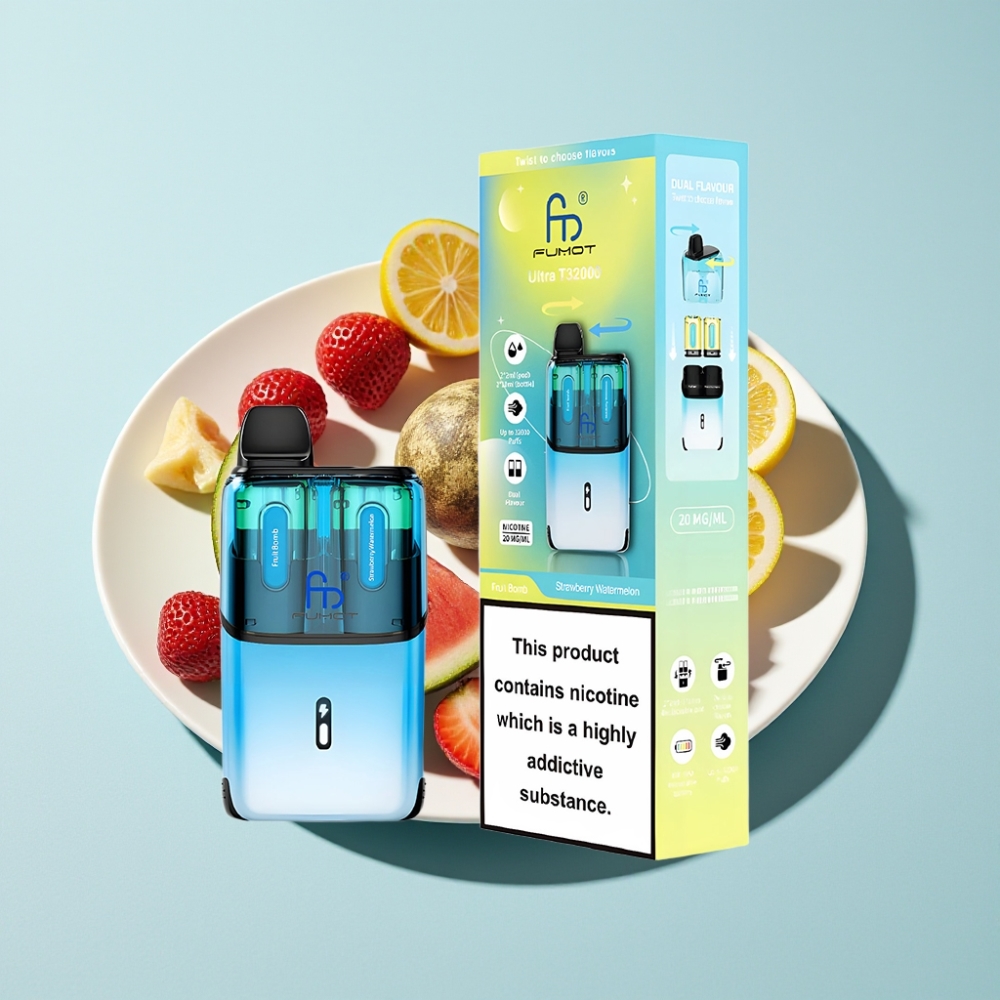 Fumot Ultra T32000 Disposable Vape 32000 puffar 24ml 20mg Fruit Bomb Jordgubb Vattenmelon