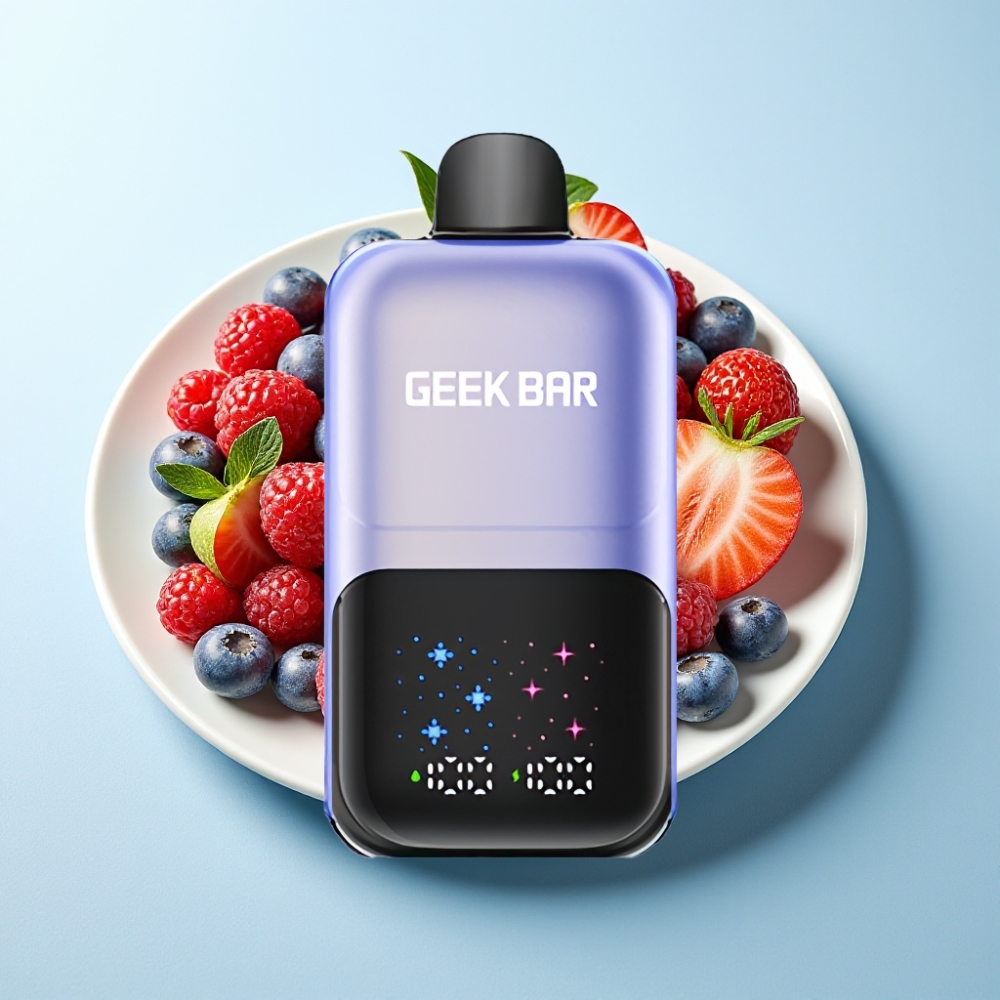 GEEK BAR 2GO 50000 Puffar Interaktiv Skärm Dubbla Tankar Mixed Berries Ice