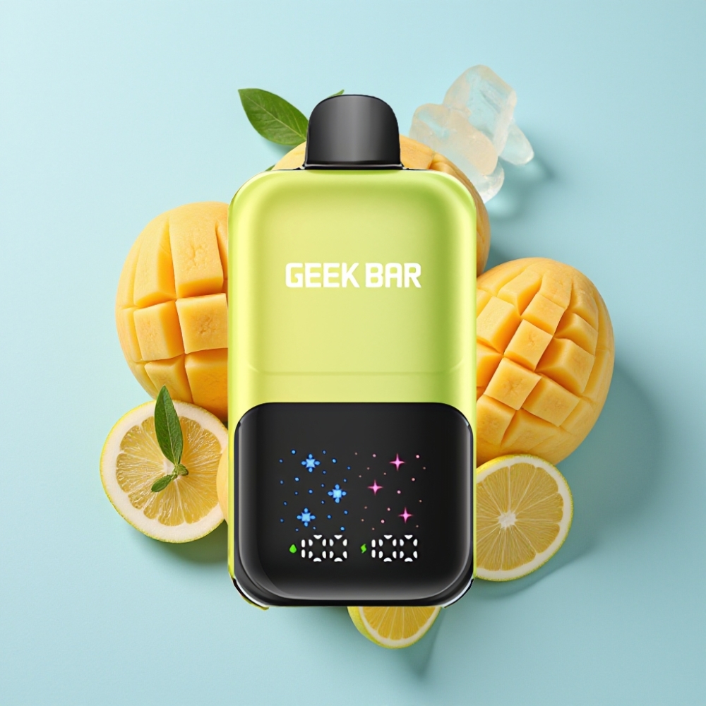 GEEK BAR 2GO 50000 Puffs Interaktiv Skärm Dubbla Tankar Mexiko Mango Is