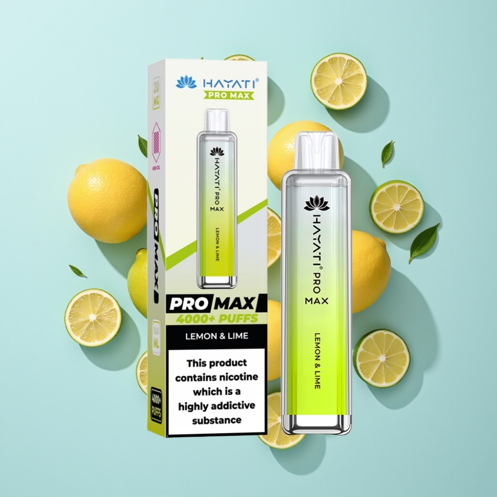 Hayati Pro Max 4000 Puffs Återuppladdningsbar Disposabel Vape Med LED  Dual Mesh Coil