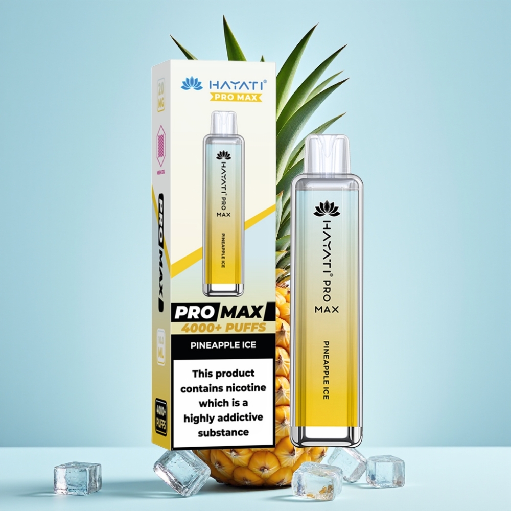Hayati Pro Max 4000 Puffs Återuppladdningsbar Disposable Vape Ananas Is