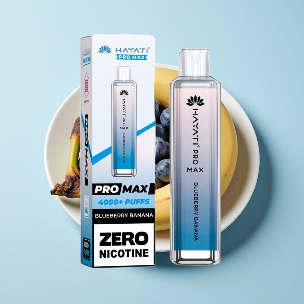 Hayati Pro Max 4000 Puffs Återuppladdningsbar Disposable Vape Blåbär Banan
