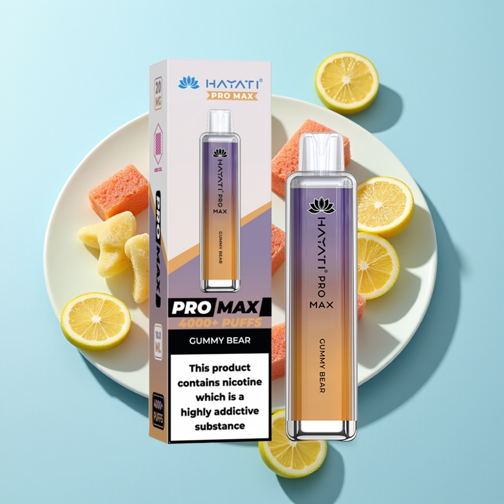 Hayati Pro Max 4000 Puffs Återuppladdningsbar Disposable Vape Gummy Bear
