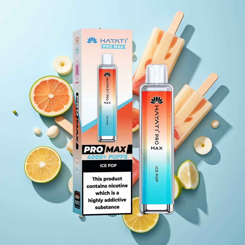 Hayati Pro Max 4000 Puffs Återuppladdningsbar Disposable Vape Med Ispop Smak