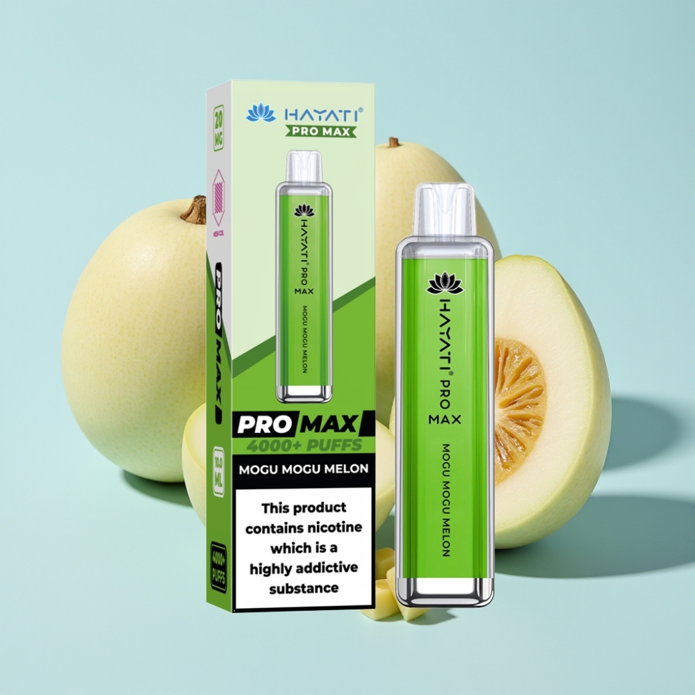 Hayati Pro Max 4000 Puffs Återuppladdningsbar Disposable Vape Med LED  Dubbla Coils