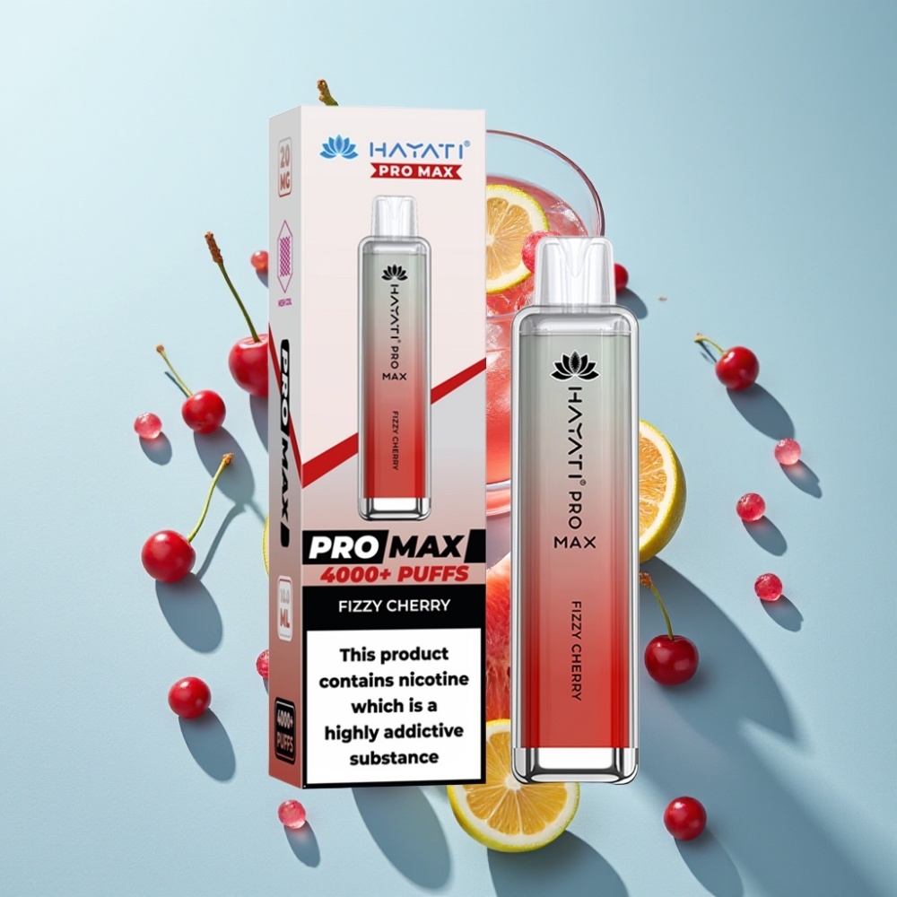 Hayati Pro Max 4000 Puffs Återuppladdningsbar Disposable Vape med Dubbel 11 Ohm Mesh Coil och LED-belysning