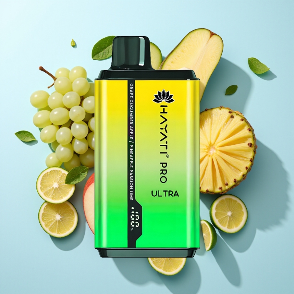 Hayati Pro Ultra 15000 Puffs 850mAh 24ml 2 49 Smaker Druva-gurka-äpple-ananas-passionslime