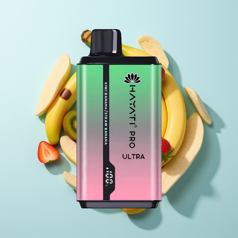Hayati Pro Ultra 15000 Puffs 850mAh 2×12ml 2 Kiwi Banan Jordgubbe Banan