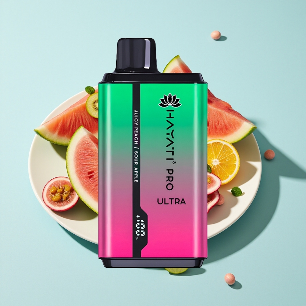 Hayati Pro Ultra 15000 Puffs 850mAh 2×12ml 2 Vattenmelon Kiwi Passionfrukt