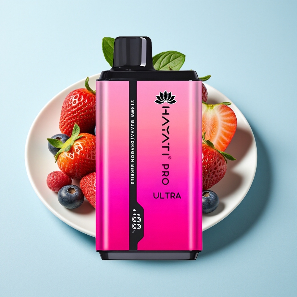 Hayati Pro Ultra 15000 Puffs 850mAh Jordgubbe Guava Drabbär