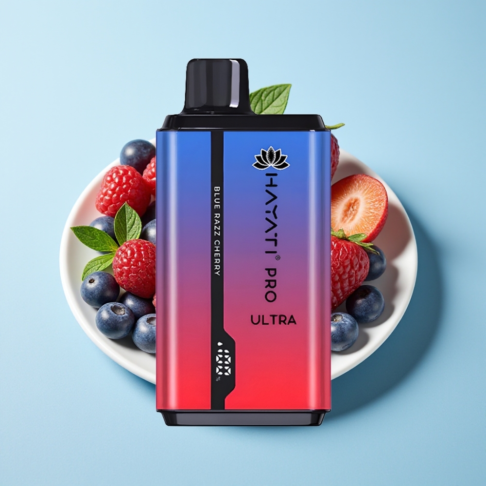 Hayati Pro Ultra 15000 Puffs Blå Hallon Körsbär 2×12ml 2