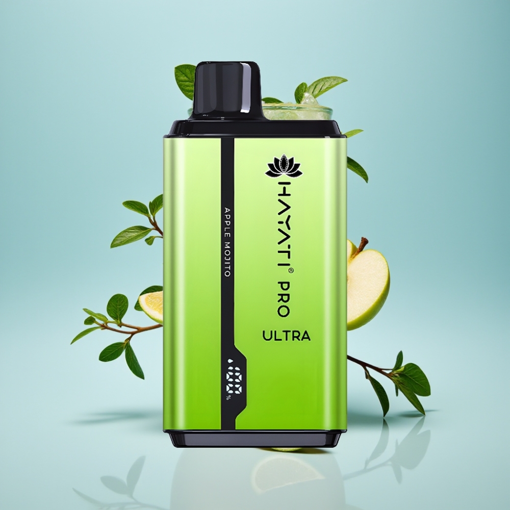 Hayati Pro Ultra 15000 Puffs Disposable Vape 2×12ml 2 Äpple Mojito