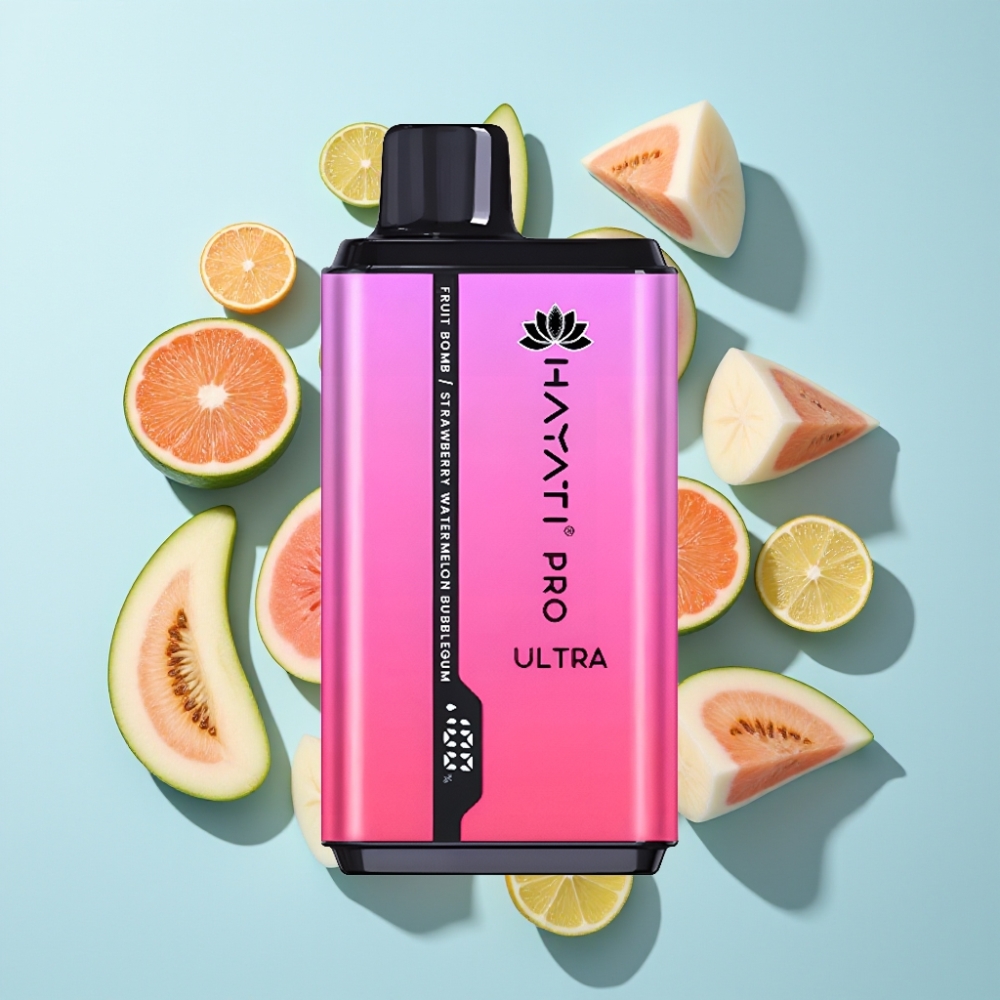 Hayati Pro Ultra 15000 Puffs Frukt Bomb Jordgubb Vattenmelon Bubblegum